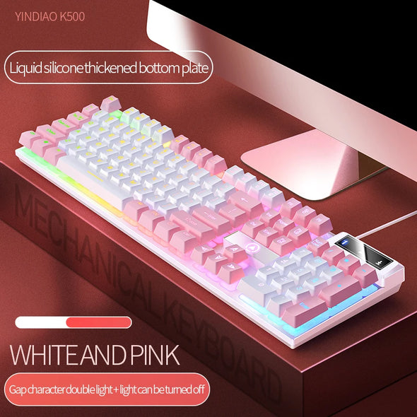 Pink Keyboard with backlight