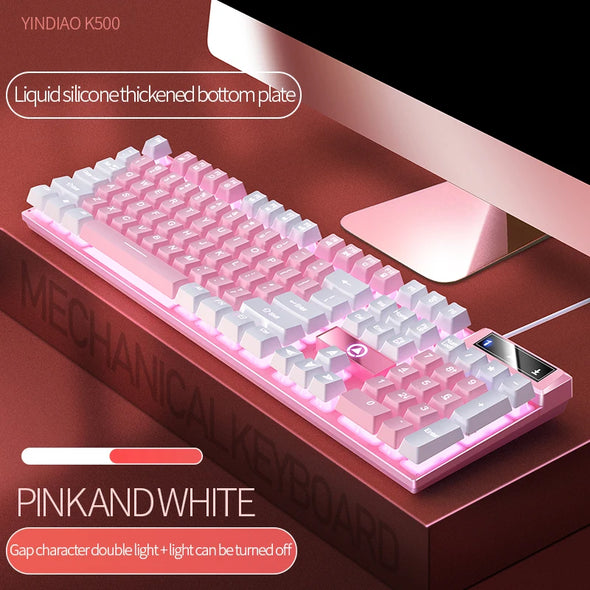 Pink Keyboard with backlight