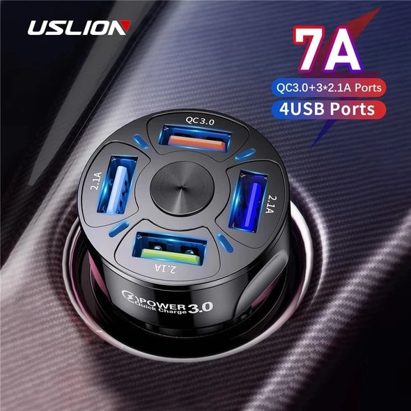 4-Ports USB Car Charger