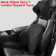 Set: Lumbar support + Headrest (Black)